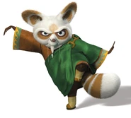 Shifu's green-colored attire first featured in Kung Fu Panda 2