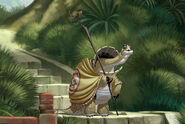 Concept art of Oogway by Nico Marlet and Raymond Zibach