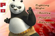 Character fighting style, featuring Po