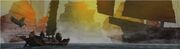 Early concept artwork of the harbor by Tang Kheng Heng