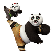 Po and Bao in a Kung Fu Panda 3 promo image