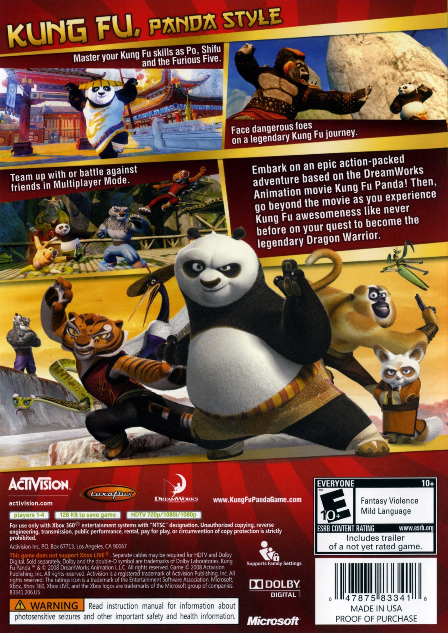 kung fu panda game xbox one