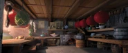 Inside the shop kitchen in Kung Fu Panda 2