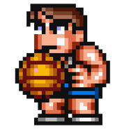 Gōda's sprite in Kunio's Dodgeball Time, C'mon Guys!