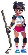 Yoko's sprite in River City Girls