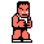 Kōji's sprite in the Famicom version of Nekketsu High School Dodgeball Club