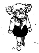 Momozono in the manga Kunio-kun! Nekketsu Battle!