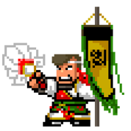 Sonokawa's tactic sprite in River City Saga: Three Kingdoms