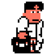 Hide's sprite in Nekketsu Fighting Legend