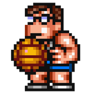 Nishimura's sprite in Kunio's Dodgeball Time, C'mon Guys!