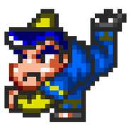 Riki Baseball.png (4 KB) Riki's sprite in Downtown River City Baseball Story ~Play Ball, Kunio!~