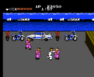 Takeshi in the Famicom version of Nekketsu Renegade Kunio-kun