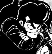 Kazaoka in the manga Kunio-kun! Nekketsu Battle!