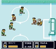 Kōji in Go-Go! Nekketsu Hockey Club Slip-and-Slide Madness