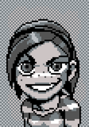 Alexis' yearbook photo in River City Ransom: Underground