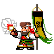 Kunio's sprite in River City Saga: Three Kingdoms