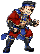 Kinoshita's motivated dialog portrait in River City Saga: Three Kingdoms