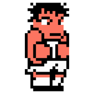 Kōji's sprite in Nekketsu High School Dodgeball Club – Soccer Story