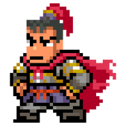 Sawaguchi's sprite in River City Saga: Three Kingdoms Next