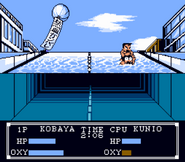 Kobayashi in the Famicom version of Surprise! Nekketsu New Records! The Distant Gold Medal