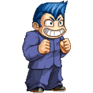 Godai's sprite in Nekketsu Kōkō Online: Yamada no Fukushū