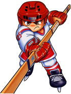 Official art from Ike Ike! Nekketsu Hockey Bu: Subette Koronde Dairantō
