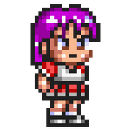 Hasebe's sprite in Kunio's Dodgeball Time, C'mon Guys!