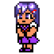 Saori's sprite in River City: Rival Showdown