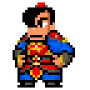 Saotome's sprite in River City Saga: Three Kingdoms
