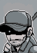 Ether's yearbook photo in River City Ransom: Underground