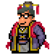 Nishimura's sprite in River City Saga: Three Kingdoms Next