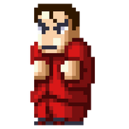 Hayasaka's sprite in Downtown Nekketsu Monogatari EX