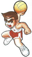 Kunio in Kunio's Dodgeball Time, C'mon Guys!