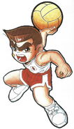 Kunio in Kunio-kun no Dodgeball da yo Zen'in Shūgō