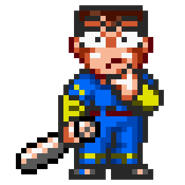 Yoshino's sprite in Downtown River City Baseball Story ~Play Ball, Kunio!~