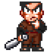 Tsuge's sprite in Downtown River City Baseball Story ~Play Ball, Kunio!~