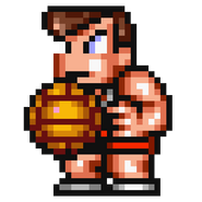 Kunio's sprite in Kunio-kun no Dodgeball da yo Zen'in Shūgō