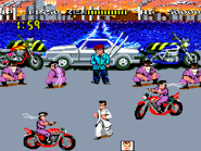 Takeshi in the Arcade version of Nekketsu Renegade Kunio-kun
