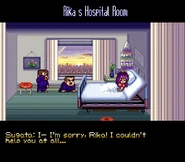 Rika's "death" in Downtown River City Baseball Story ~Play Ball, Kunio!~