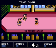 Kobayashi in the Famicom version of Downtown Nekketsu March: Super-Awesome Field Day!