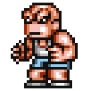 Mordov's sprite in Kunio-kun no Dodgeball da yo Zen'in Shūgō