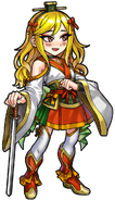 Reika's shy dialog portrait in River City Saga: Three Kingdoms Next