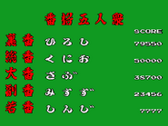 Ranking screen in the Japanese version.