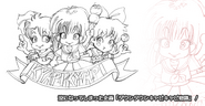 Hasebe, Misako, and Momozono in the cancelled Downtown Kyapikapi Monogatari