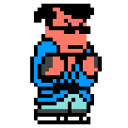 Himada's sprite in Downtown Nekketsu Jidaigeki