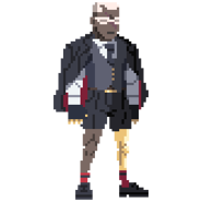 Wes' sprite in River City Girls 2