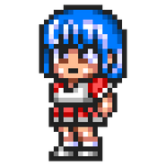 Aihara's sprite in Kunio's Dodgeball Time, C'mon Guys!