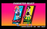Character select screen.