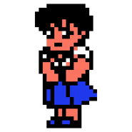 Mami's unused sprite in Downtown Nekketsu Story