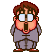 Nishimura's sprite in Kunio's Oden